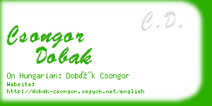 csongor dobak business card